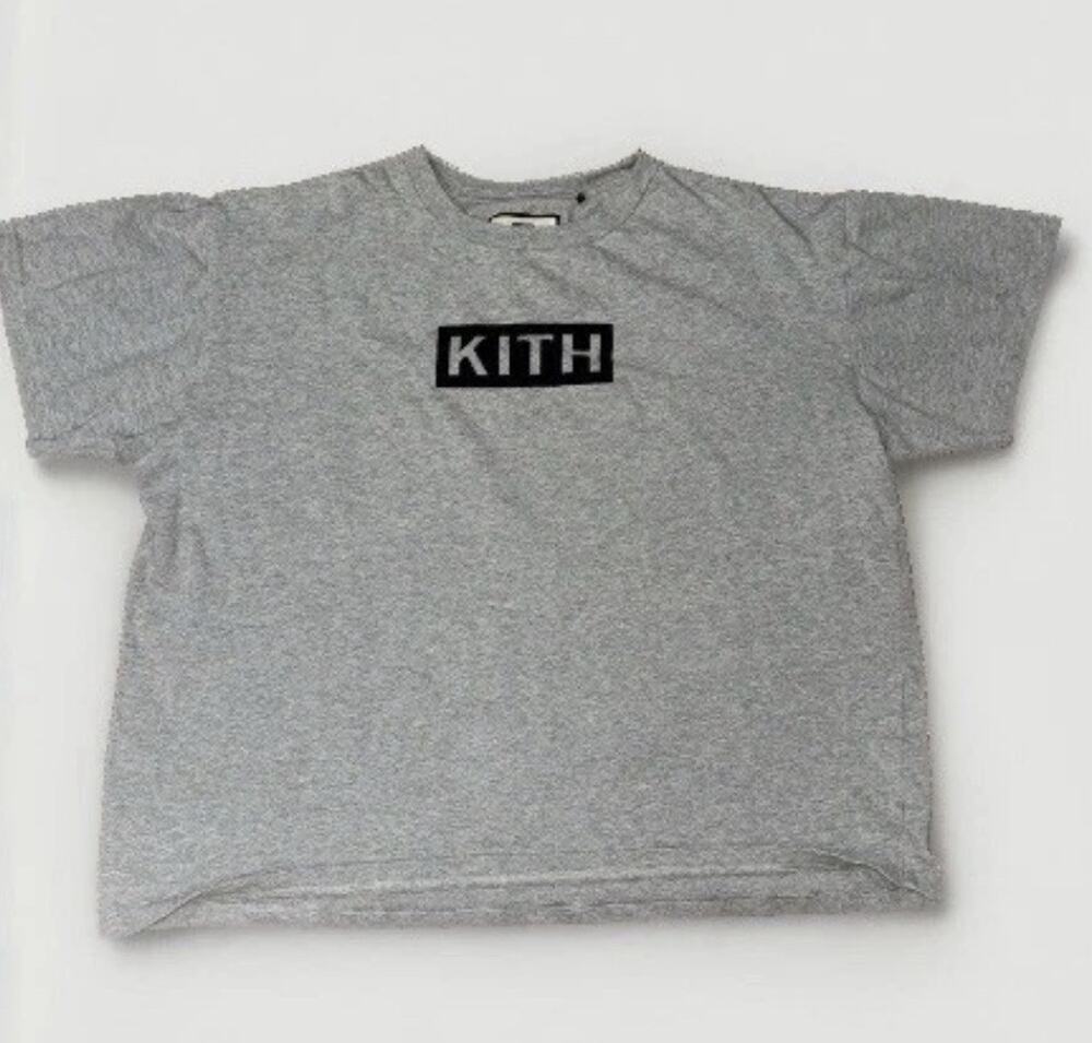 Kith Box Logo T-Shirt 2XL 25x24 Cropped Fit Heavyweight